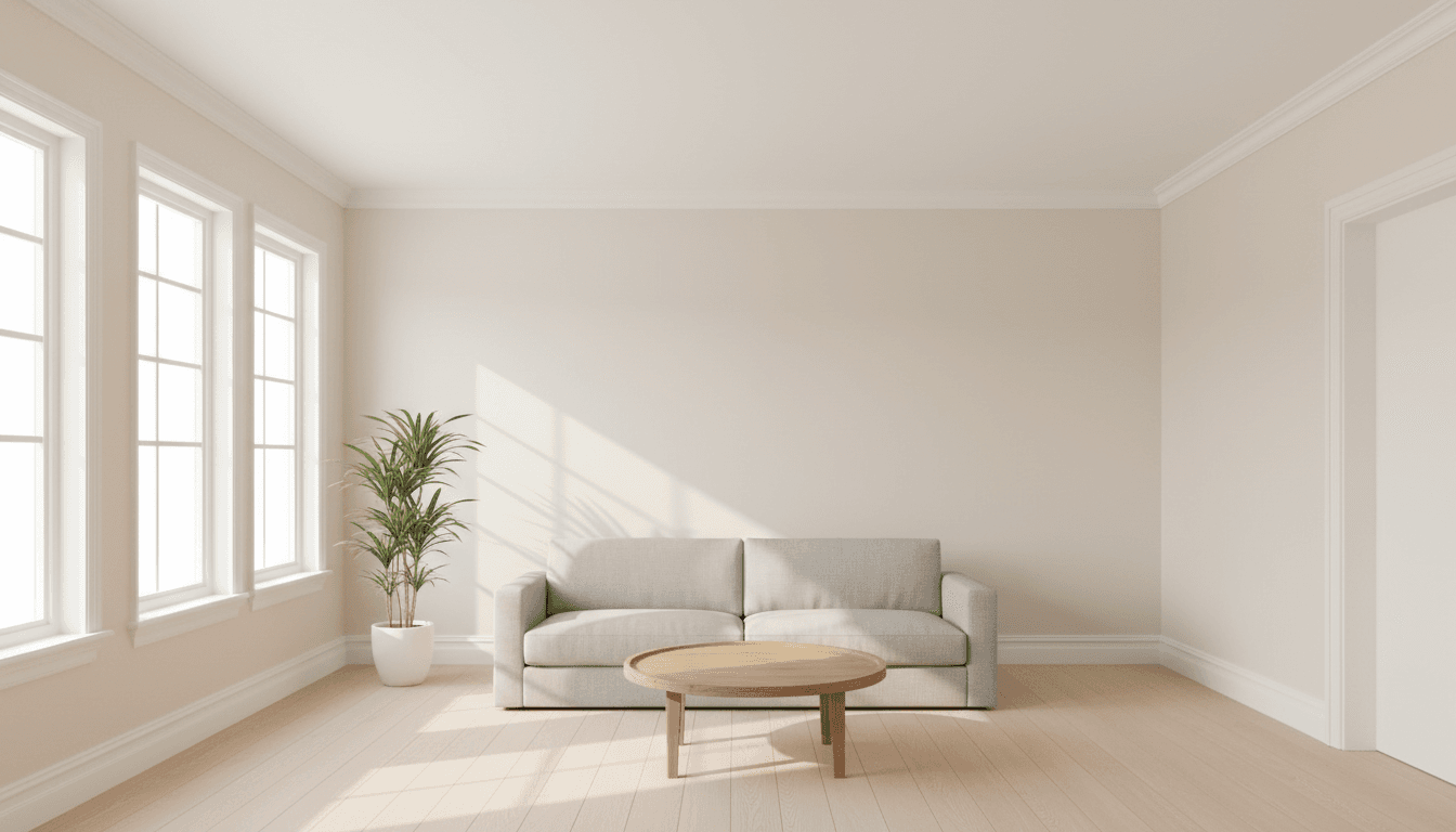 Freshly painted living room